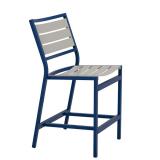 patio armless aluminum slat counter height stool